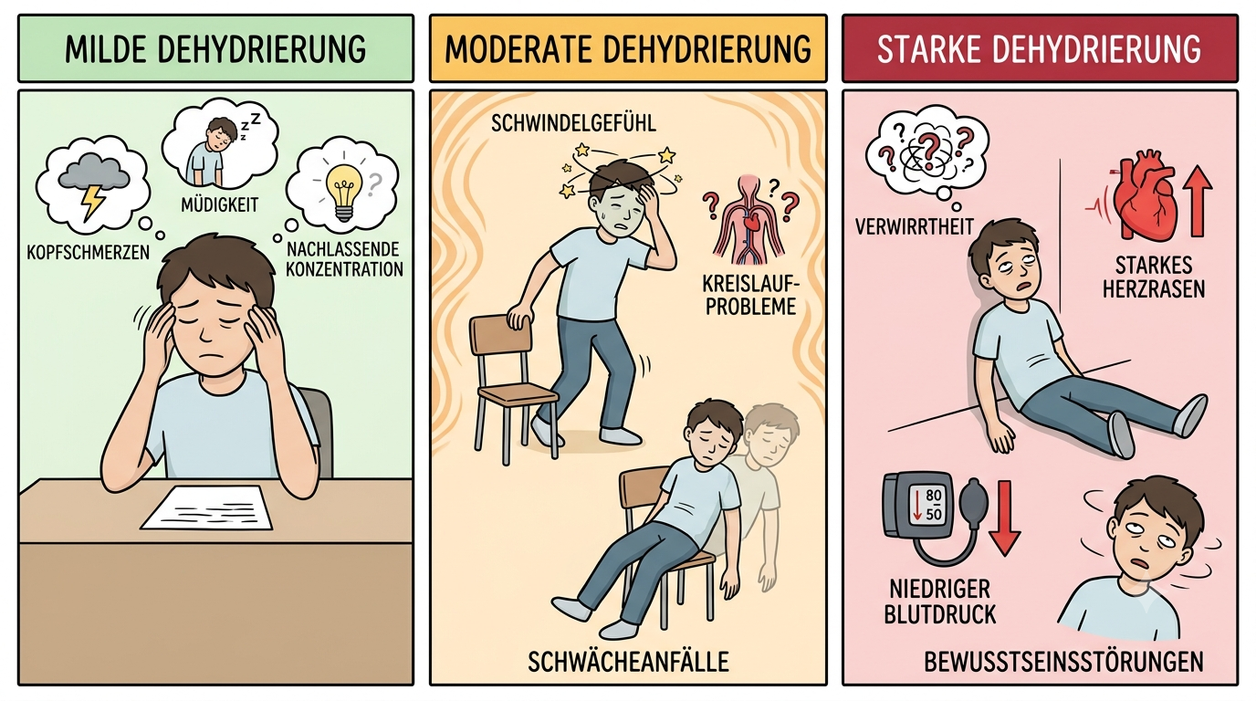 milde bis starke dehydrierung
